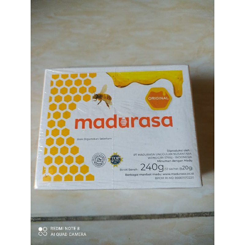 

Madu rasa 20g, isi 12 sachet.