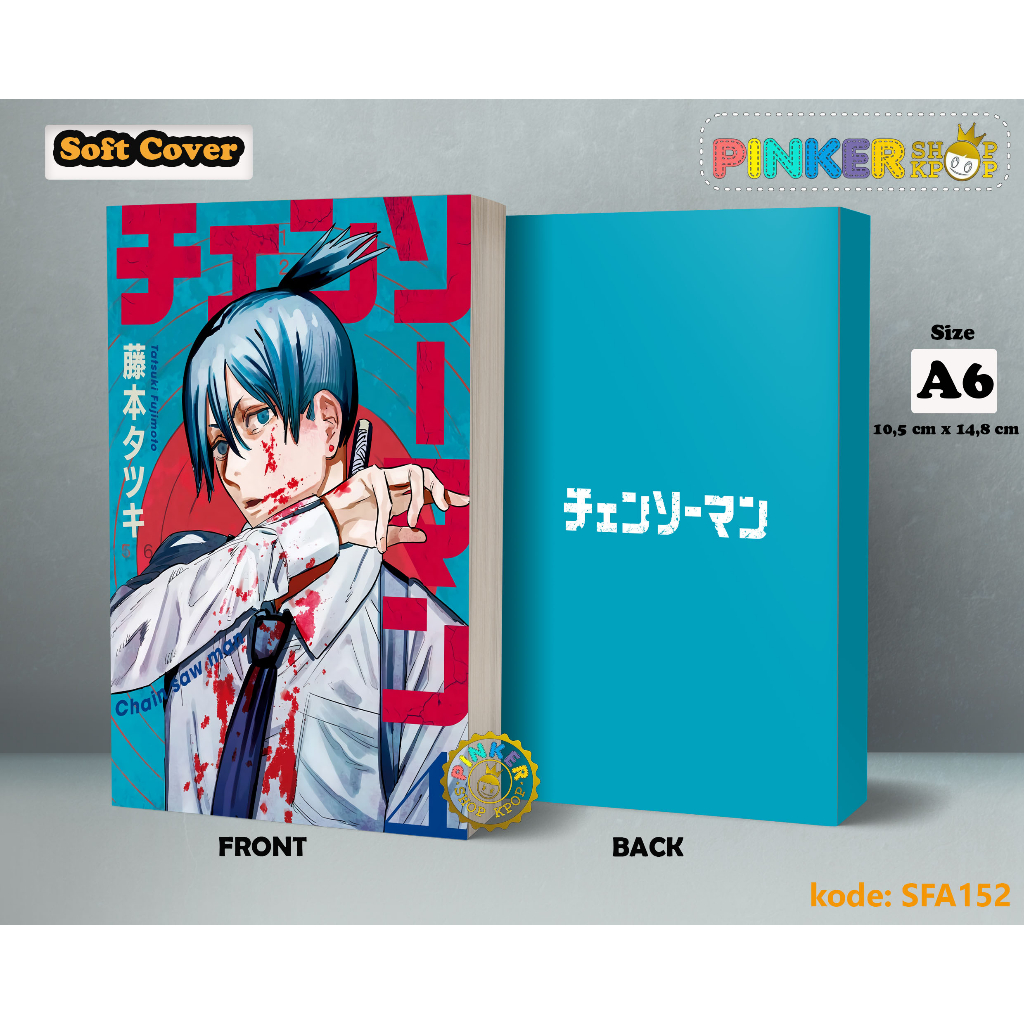 

(SFA152) Pocket Note Chainsaw Man 8 Aki Softcover A6/A5 Buku Tulis catatan Notes Agenda Planner Jurnal