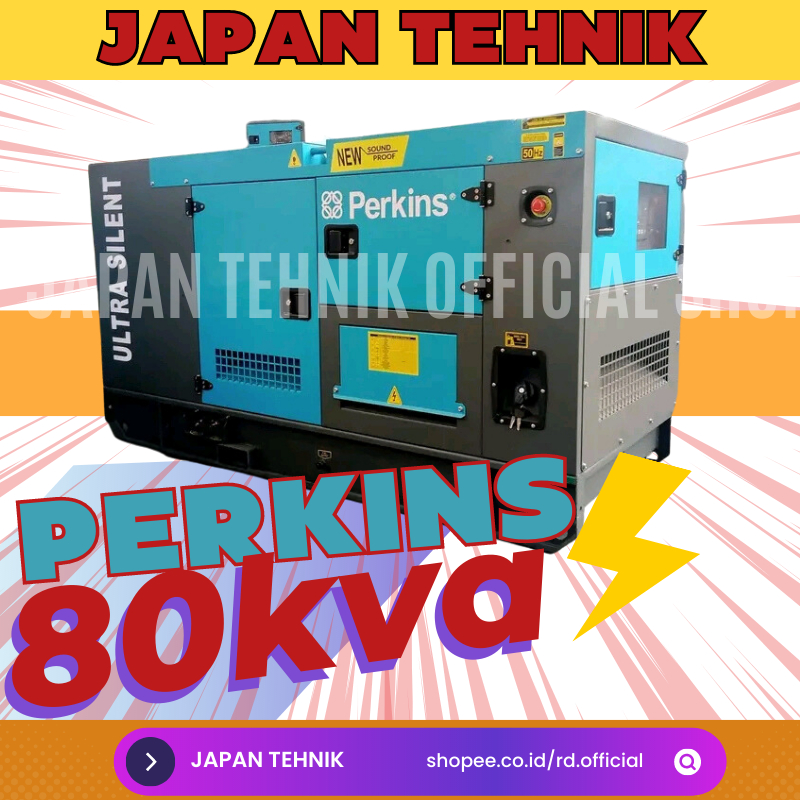 Genset 80 kva Perkins - Genset Silent Diesel - Generator Set Solar | Japan Tehnik