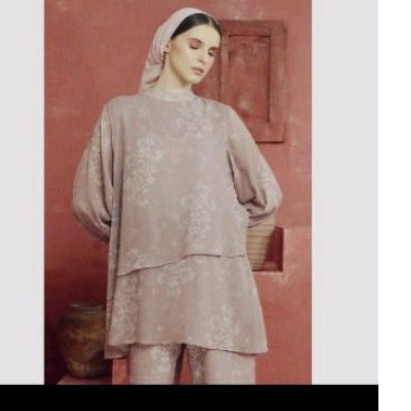 khanum layered blouse Benang Jarum x khanan (dusty pink/size M)