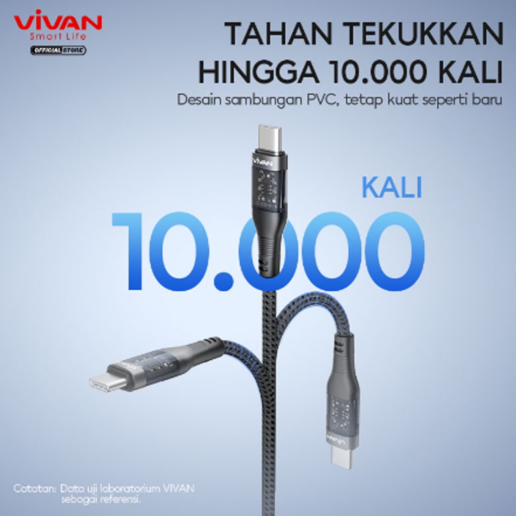 Vivan kabel Data Explore USB-C to Lightning 60W USB-C to Type C Support Power Delivery