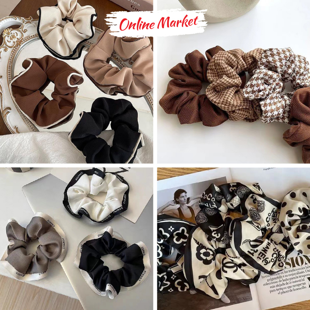 Scrunchies Set Ikat Rambut Elegan [Harga per Set] - Kunciran Ikat Rambut