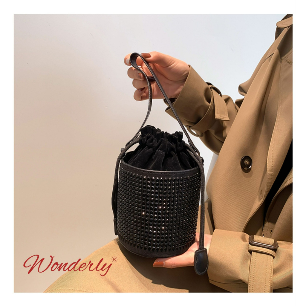TAS SELEMPANG WANITA BUCKET BLING2 WONDERLY TC10