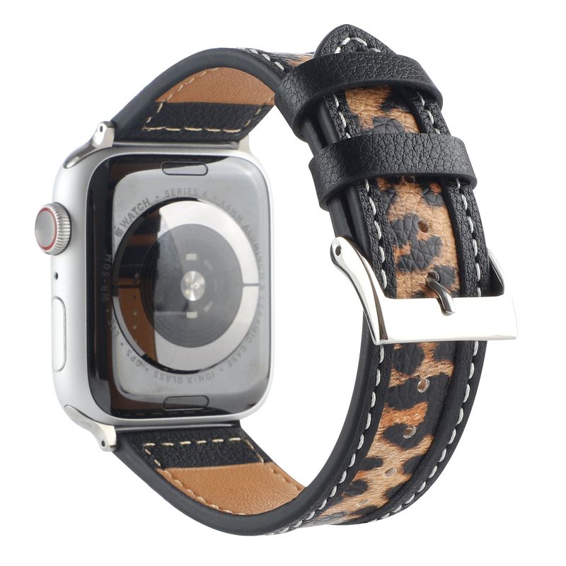 Strap Apple Watch Stylish Canvas Leather Strap Watch Series 1/2/3/4/5/SE/6/7/8/Ultra