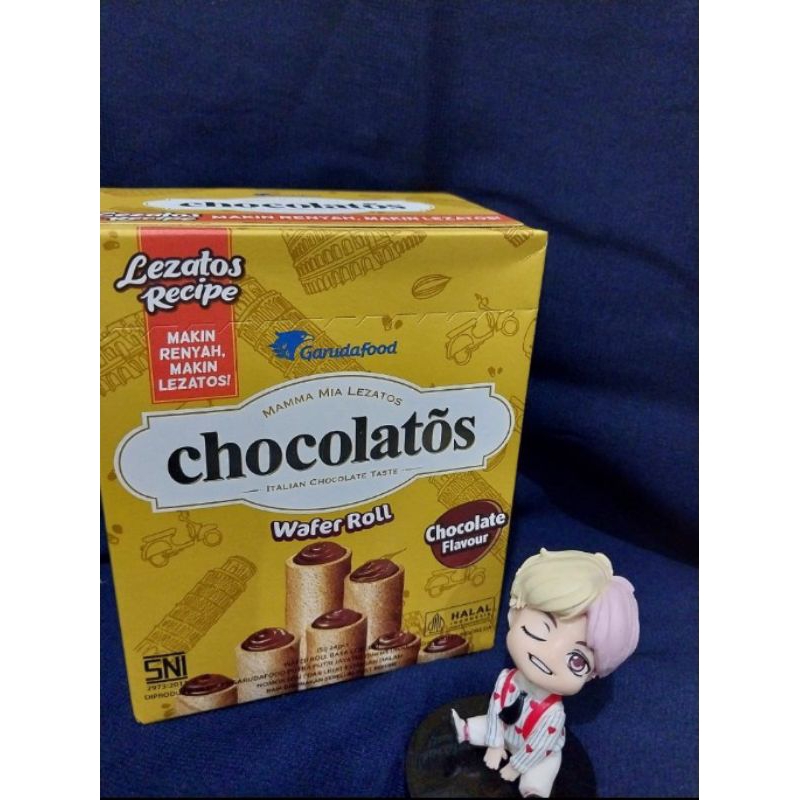 

CHOCOLATOS WAFER ROLL RASA COKLAT GARUDA FOOD JAJANAN ANAK isi 24 pcs