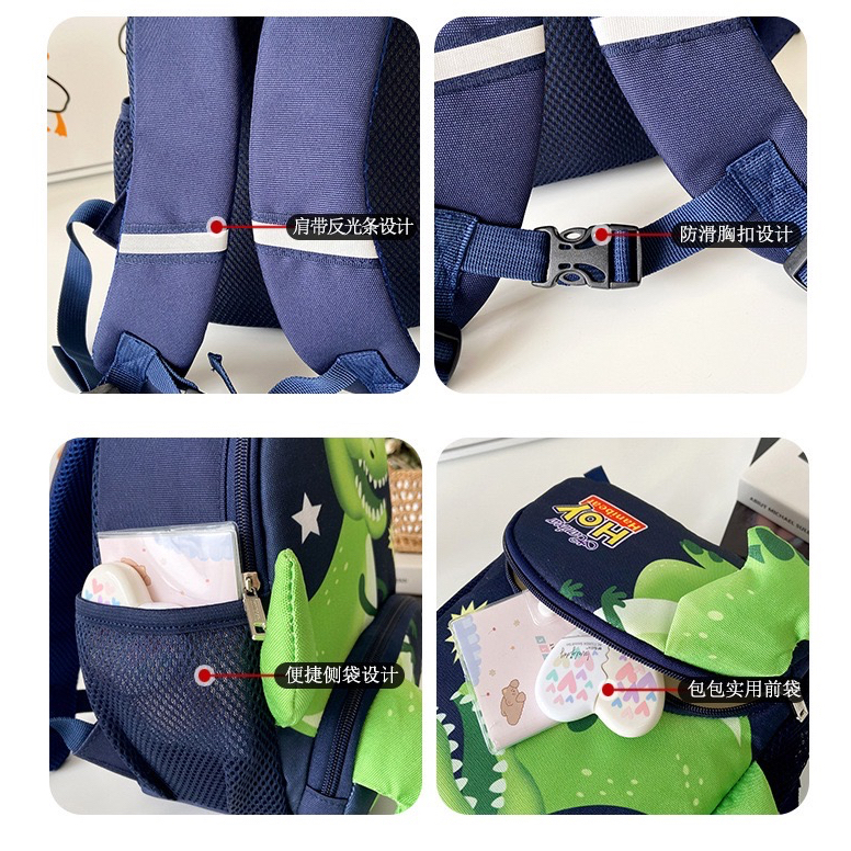 Naomi - 3D Takahiro Kids Backpack - Tas Paud TK Karakter Animasi ransel Nylon Tebal anak cowok - Tas Naomi - Tas Anak Import - tas spiderman dino captain america Yuka