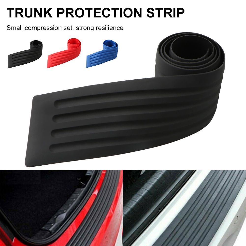 Sill Plate Karet Pelindung Bagasi Mobil Pelindung Bumper Strip Mobil Universal Sill Plate Gores Bantal Bonus 3M