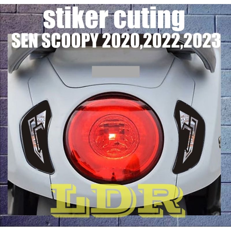 stiker cutting sen depan belakang motor scoopy