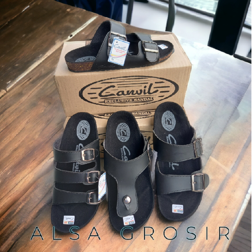 Sandal carvil kulit/ Sandal pria / Sandal wanita / Sandal pria dan wanita terbaru / Sandal kulit / Sandal puyu pria