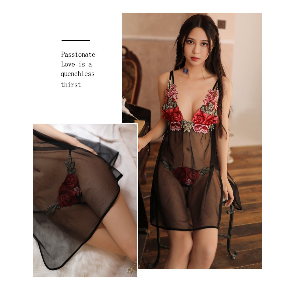 Longnight sexy lingerie sexy baju tidur 02 ( 1 set )  Lingerie Sexy Bahan Premium Spandeks Adem dan Lembut Di Kulit, Bisa Stretch, Bisa Untuk Small Size Sampai Big Size