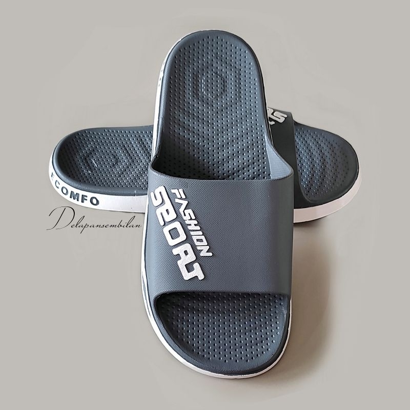 Sandal Pria Slide Fashion Sport / Sandal Karet Pria Viral Kekinian