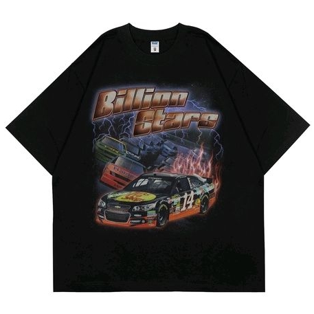 Kaos Pria Distro Original 100% Billionstars kaos oversize nascar vintage katun combed