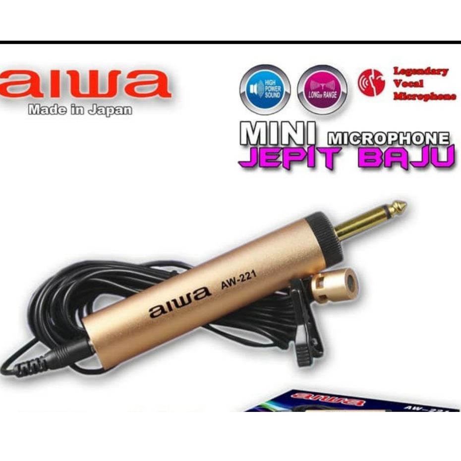 GE68 naiwa aiwa Mic Jepit kabel PANJANG Kancing kerah baju microphone Clip on klip tie Condensor sen