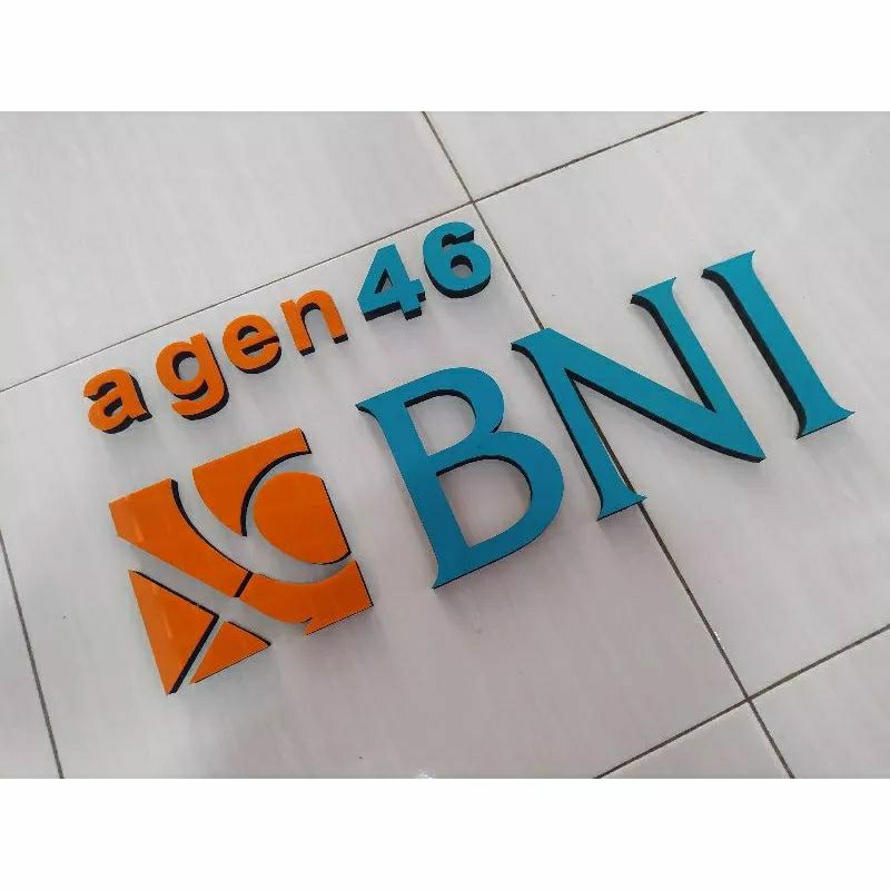 Agen BNI 46 / Logo BNI 46 akrilik murah