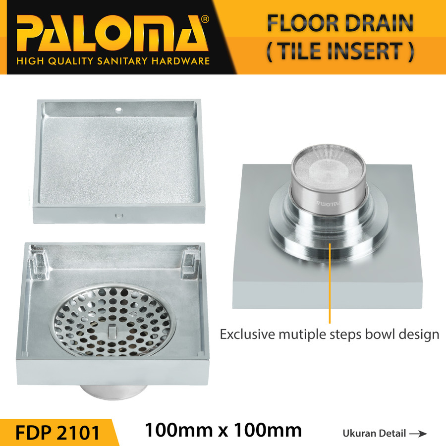 Paloma Floor Drain Strainer Saringan Got Kamar Mandi Anti Bau FDP 2101