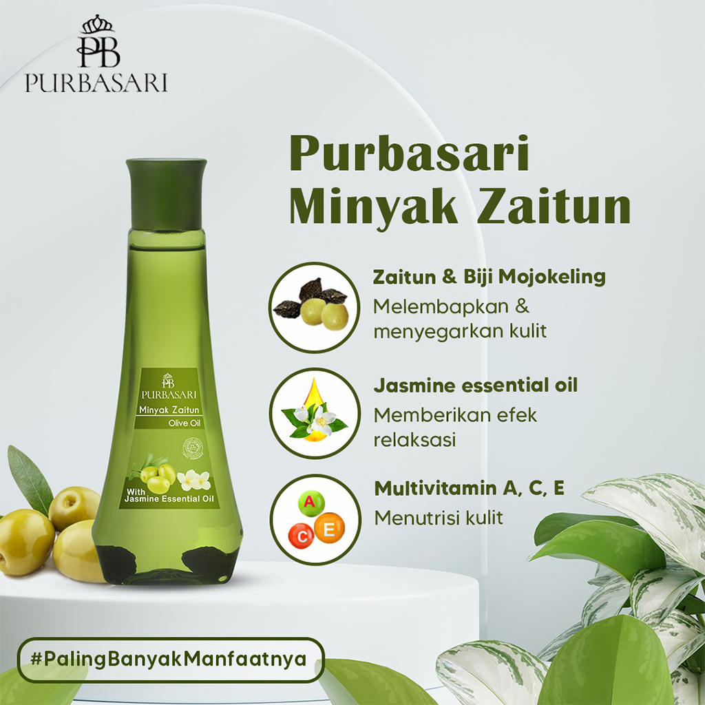 ❤ BELIA ❤ PURBASARI Minyak Zaitun 150ml | Olive Oil with Jasmine Essential Oil