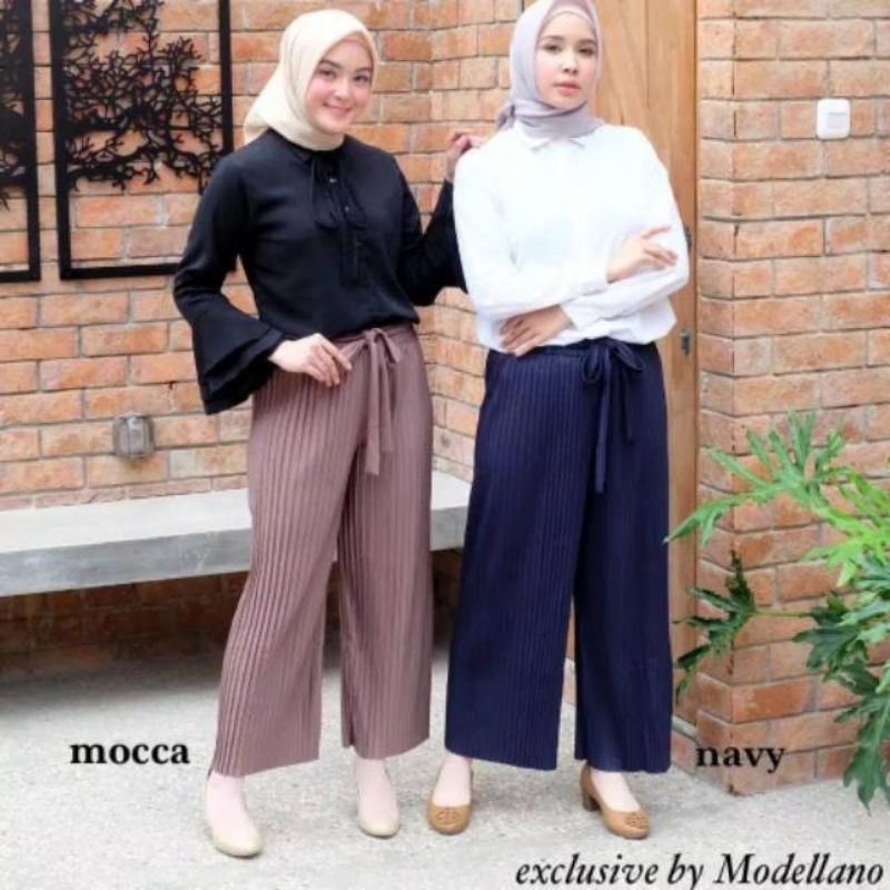 COD bayar di tempat | Celana Kulot Plisket Model Tali Lonceng