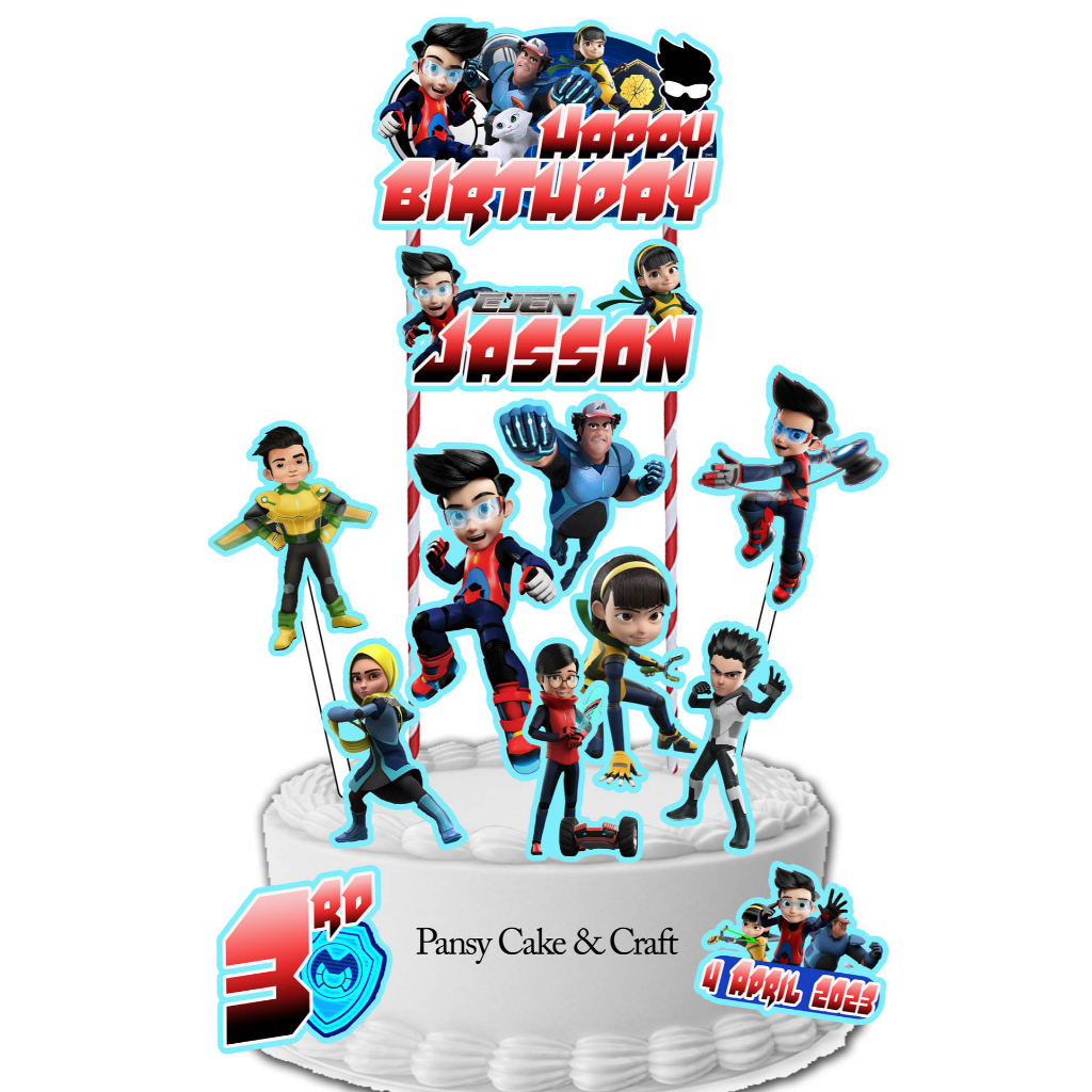 Cake topper Ejen Ali Big EKONOMIS