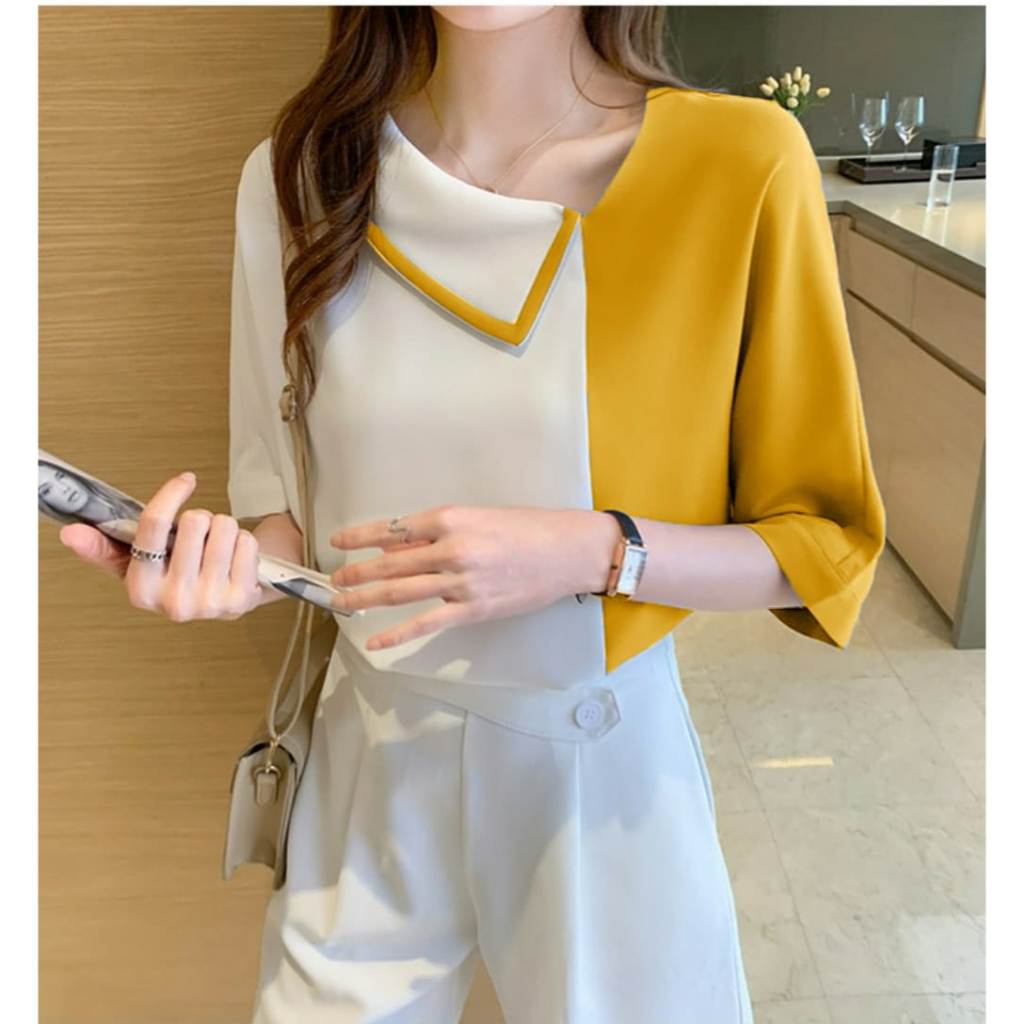 FWG - BLOUSE OLIVA / BAJU ATASAN MURAH / BLOUSE WANITA / BLUS / ATASAN BLOUSE KOREA / TOP WANITA / ATASAN