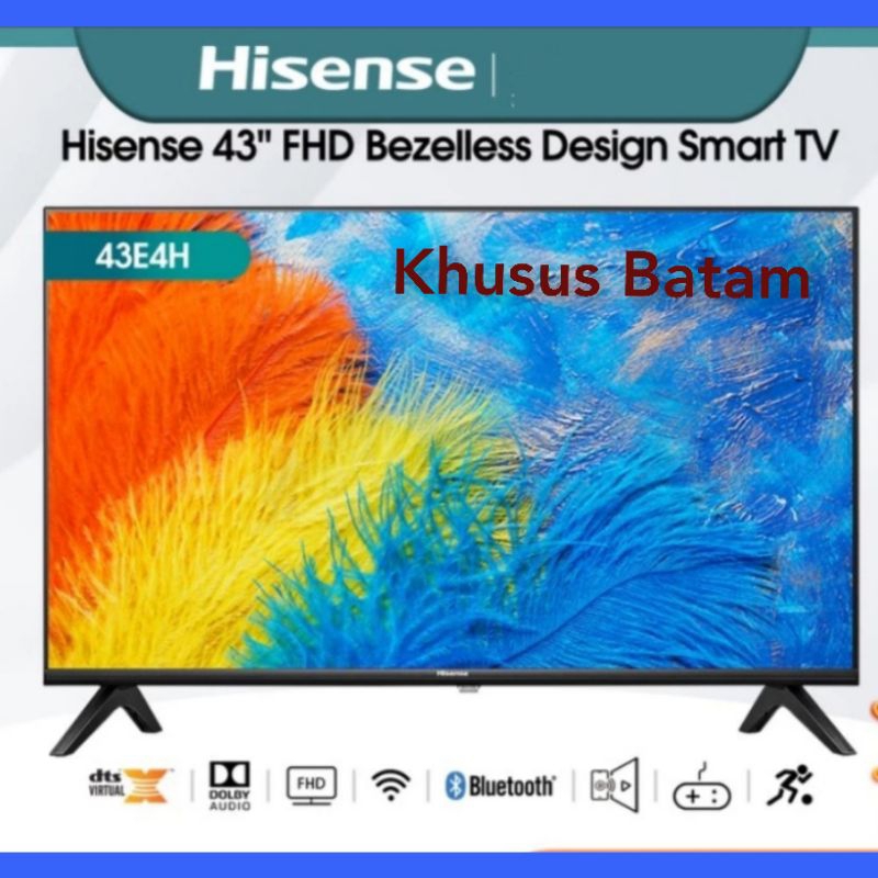 Smart tv Hisense 43"inch 43E4H/Led smart tv (khusus batam)