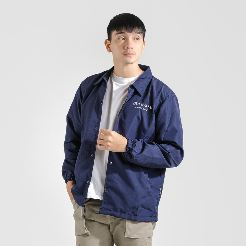 Mcvois Jaket Coach Pria Navy Premium Distro