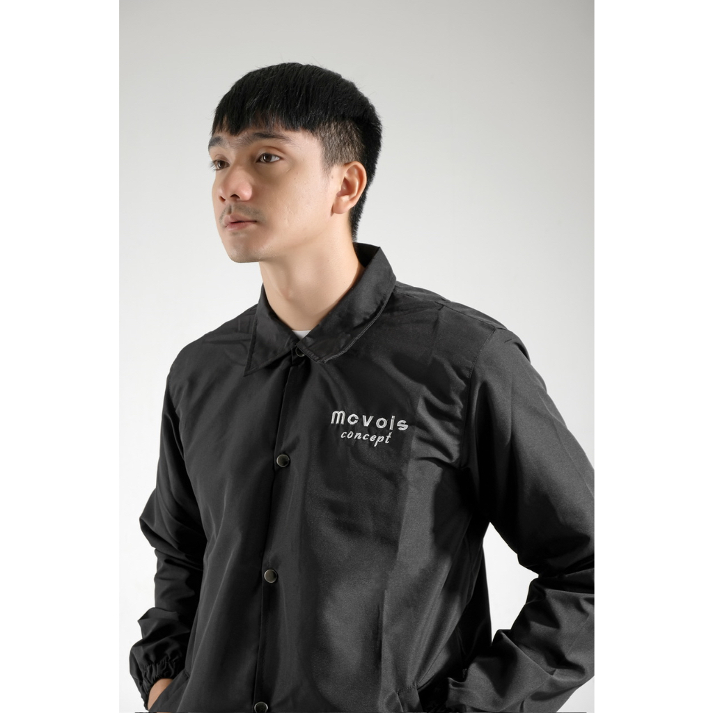 Mcvois Jaket Coach Pria Hitam Premium Distro