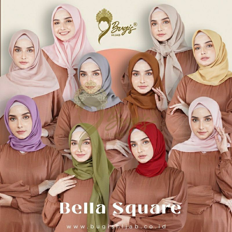 BELLA SQUARE BY BUGIS HIJAB | JILBAB SEGIEMPAT BELLA SQUARE BUGIS HIJAB