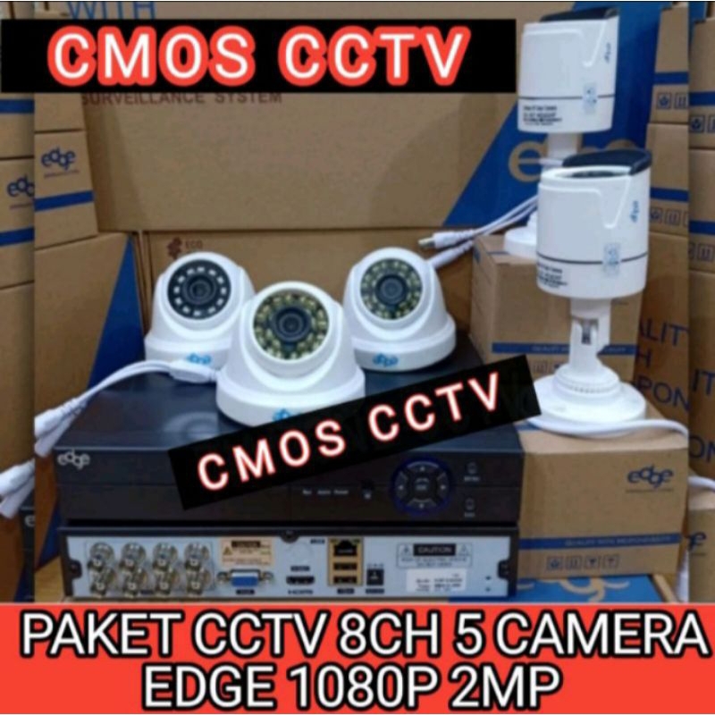 Kamera CCTV 8 Channel 5 kamera Komplit Tinggal Pasang