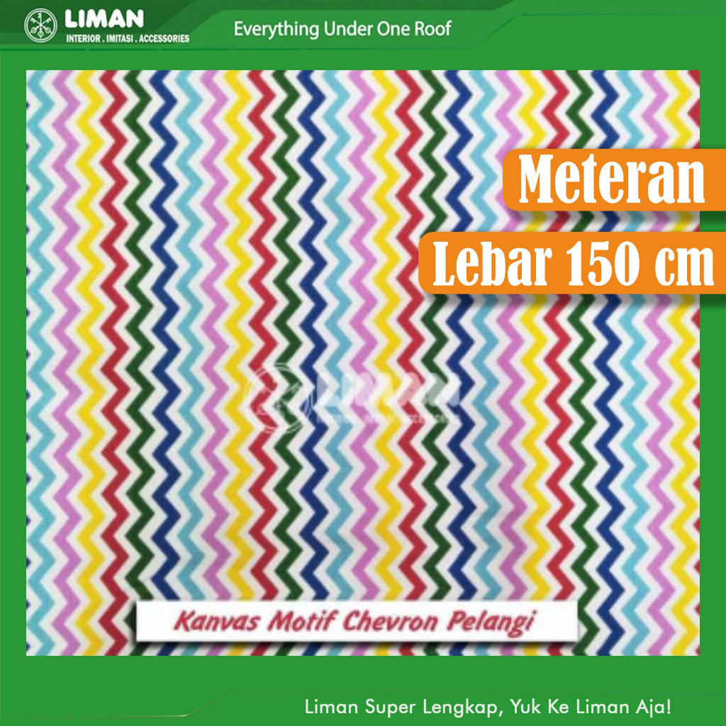 KANVAS MOTIF CHEVRON PELANGI