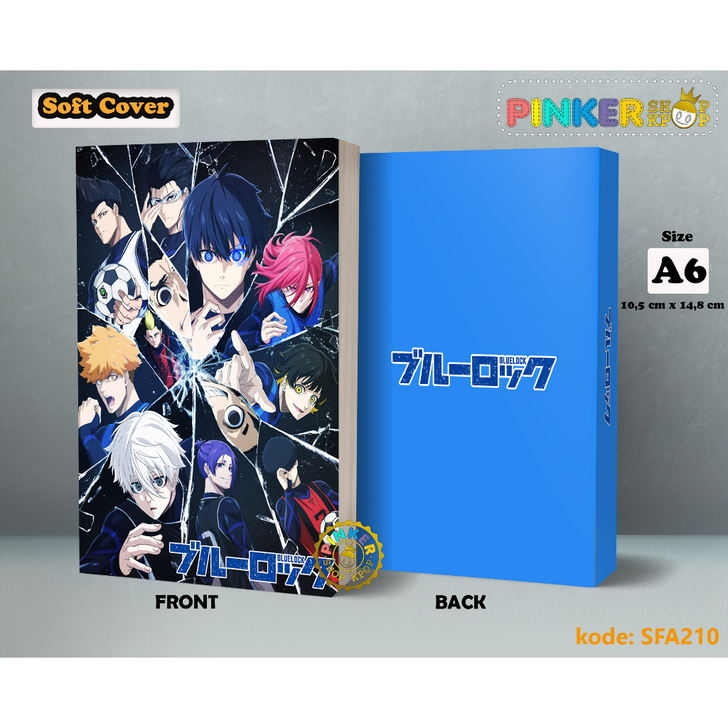 

(SFA210) Pocket Note Anime Blue Lock Cover Softcover A6/A5 Buku Tulis catatan Notes Agenda Planner Jurnal