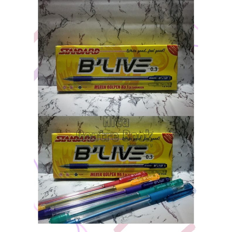 

PULPEN STANDARD B'LIVE 0,3 (1PACK)ISI 12PCS