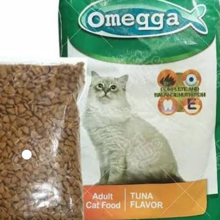 Makanan Kucing Omegga 1kg FreeVitamin Premium Quality Dewasa Kitten Dry Food Pakan Kering Pelet