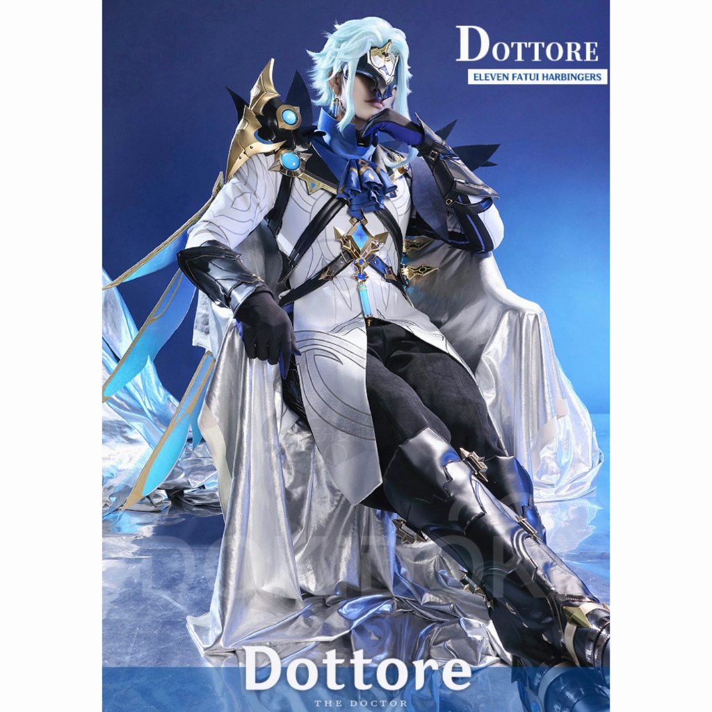 Il Dottore Cosplay Game Genshin Impact 【S-3XL】 Fatui Harbinger Il Dottore Cosplay Costume Doctor Plus Size Costume