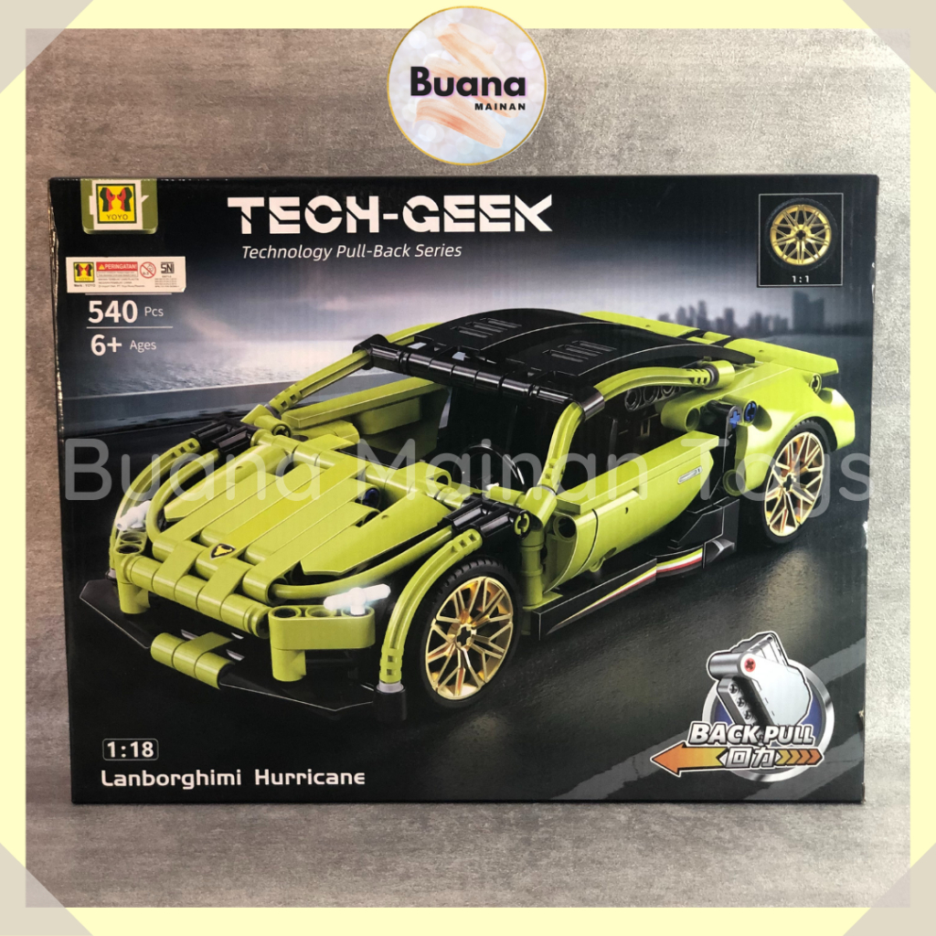 BRICK TECH GREEK SPORT CAR MODEL 1:18 MAINAN EDUKASI ANAK TECHNOLOGY COWO CEWE BRICKS BLOCK MOBIL BALAP