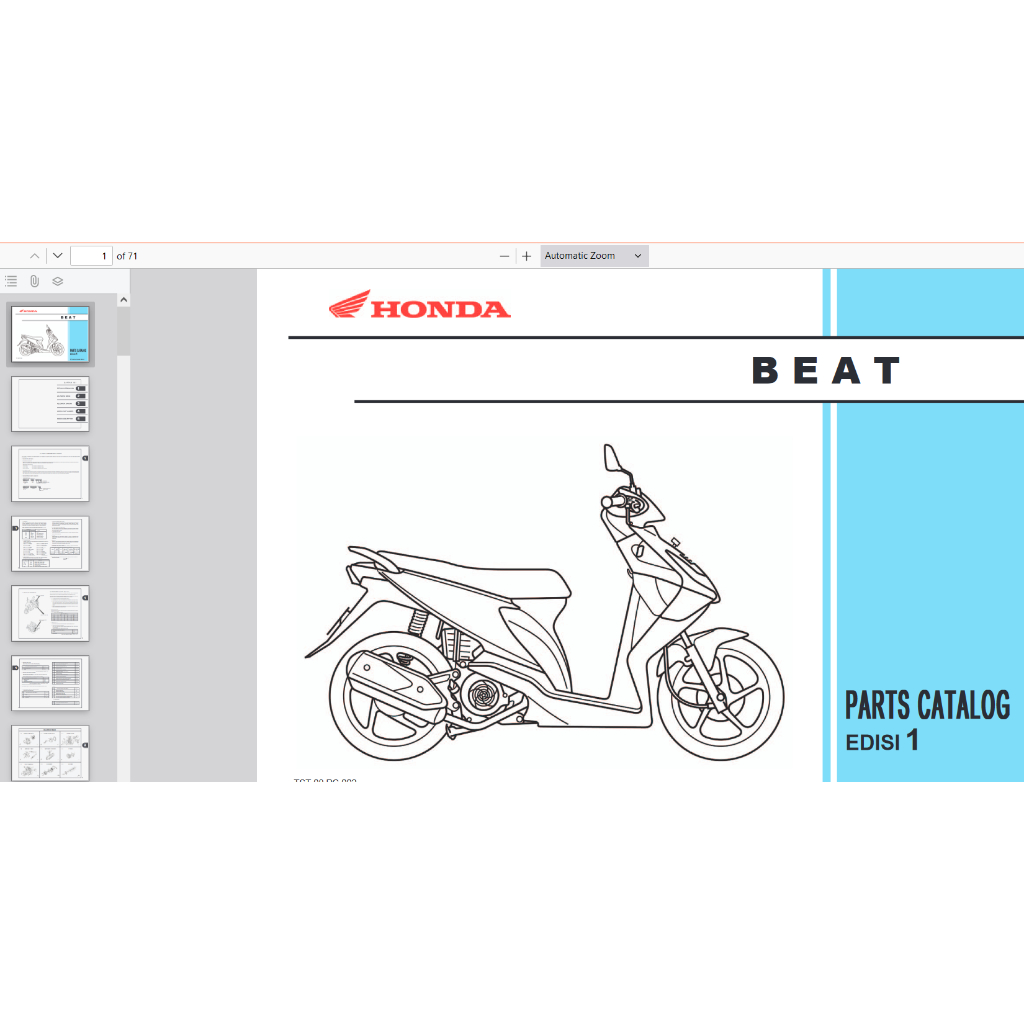 motor Honda-BeAT Buku Parts Catalogue Copian Honda Katalog-Suku-Cadang-Honda-BeAT