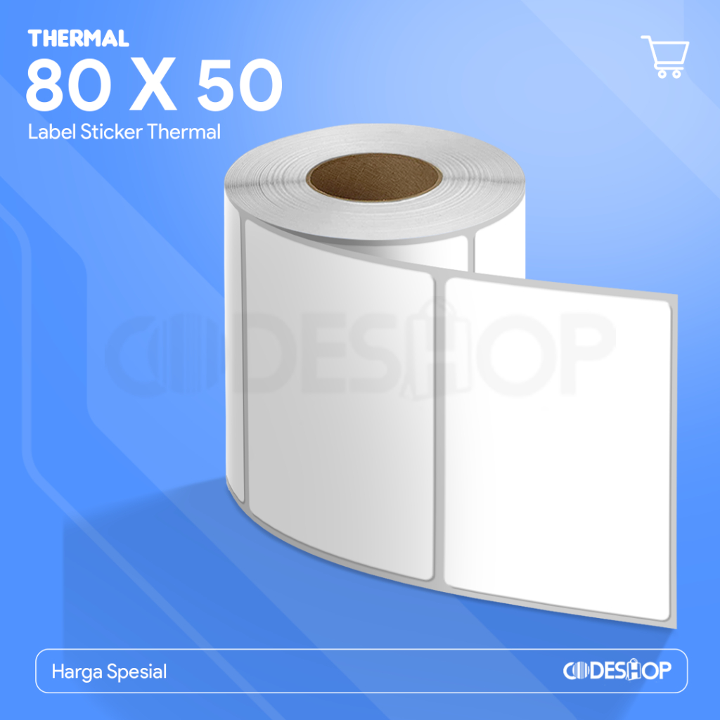 

LABEL STIKER BARCODE 80X50MM THERMAL XPRINTER EPSON TMT88IV