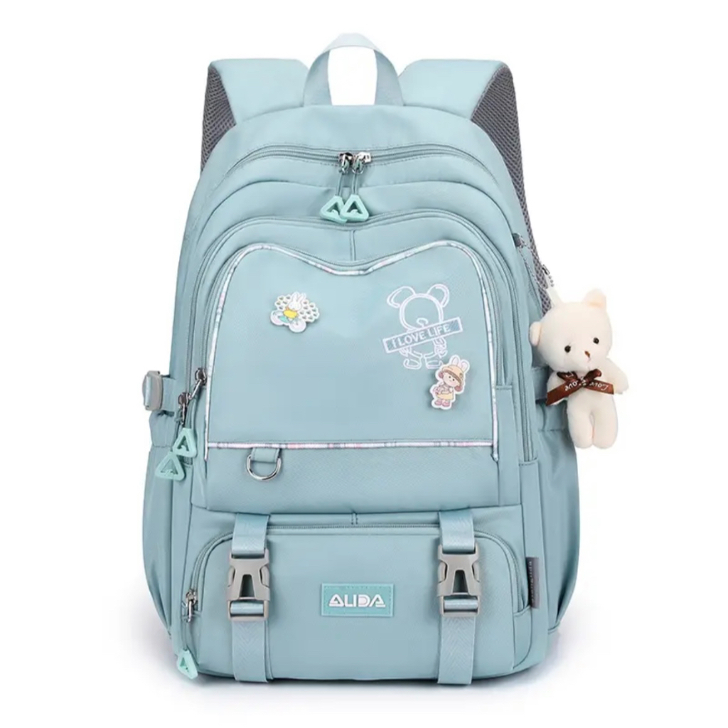 PROMO SALE 10.10 - TAS RANSEL SEKOLAH ANAK PEREMPUAN KOREA SD SMP SMA BACKPACK WANITA PREMIUM MURAH IMPORT TAS RANSEL MOTIF POLO JLD FASHION TAS SEKOLAH KAPASITAS BESAR JUMBO RANSEL SEKOLAH TAHAR AIR