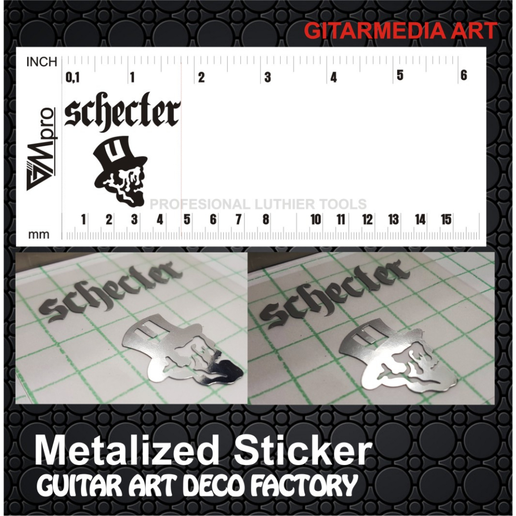 Stiker logo gitar Schecter Diamond Series