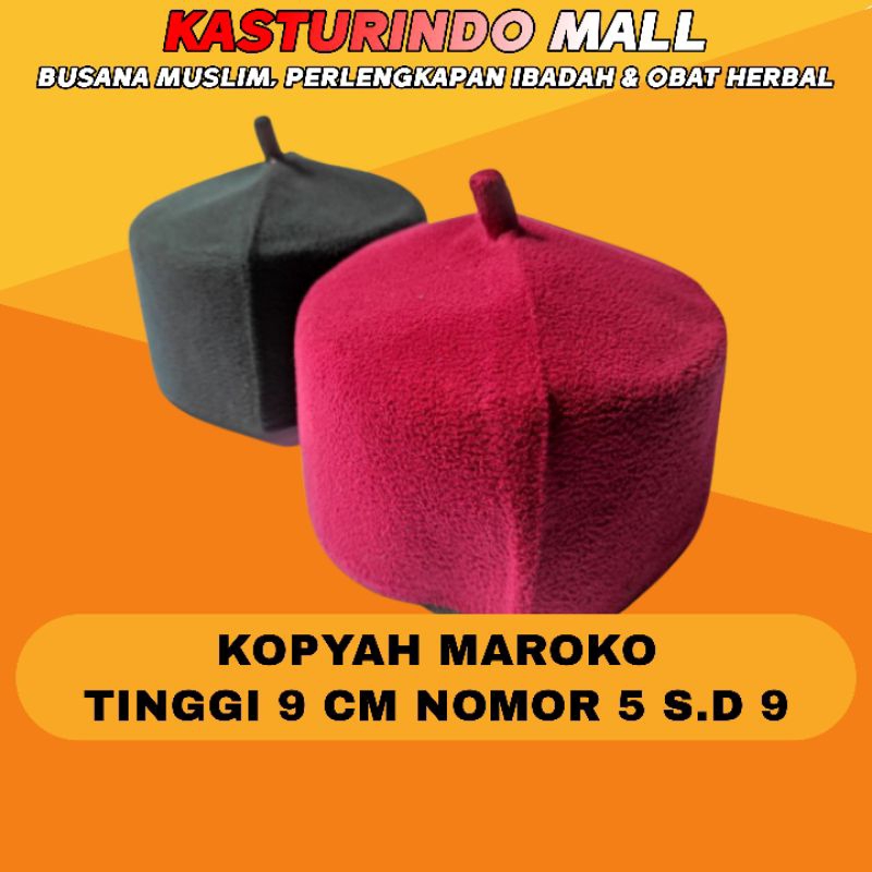 Peci Sufi Turki Songkok Kopiah Pentol Pentil Merah Maron Hitam