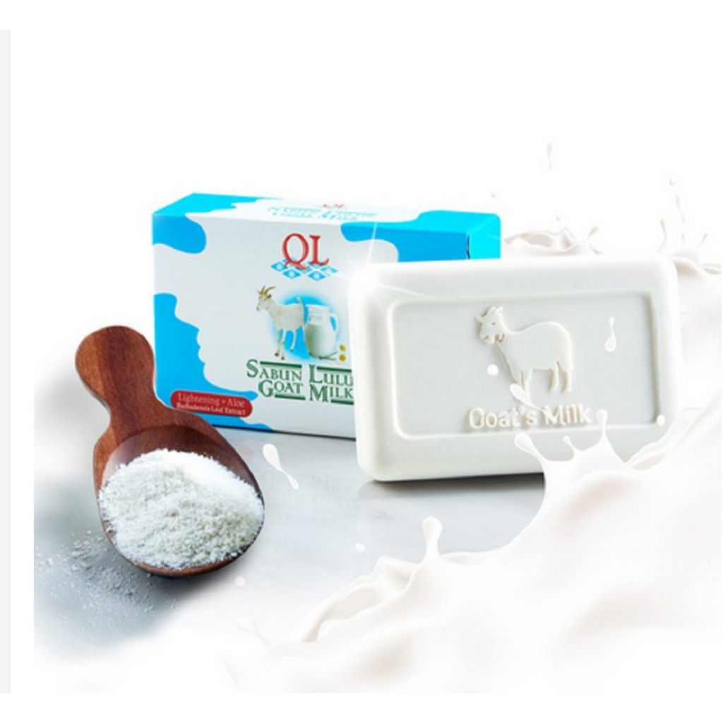 ✨SHASYA✨QL Cosmetic Sabun Lulur Goat Milk | Sabun Putih 100g ✔️BPOM