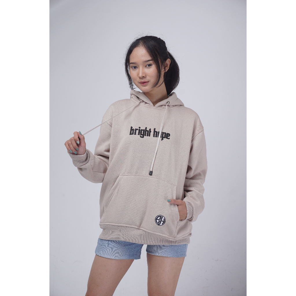 BRIGHT HOPE/SWEATER HOODIE/BORDIR TIMBUL/BAHAN TEBAL/PRIA &amp; WANITA