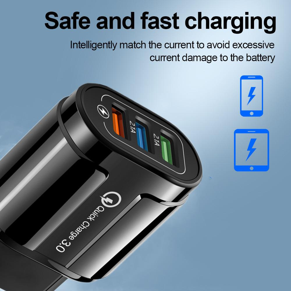 Charger Oval 3 Port - Fast Charging 3.0 -  PowerMax 18W