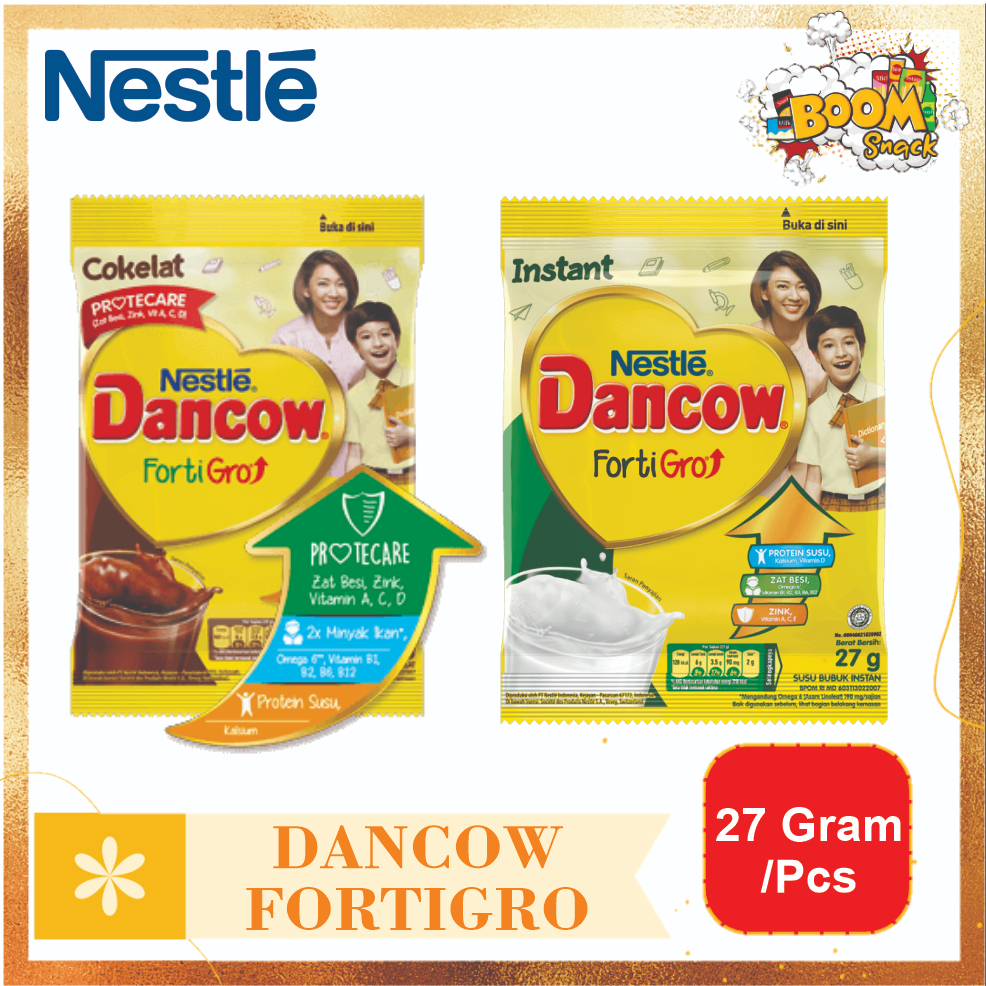 Dancow Fortigro Sachet Rasa Cokelat dan Vanila