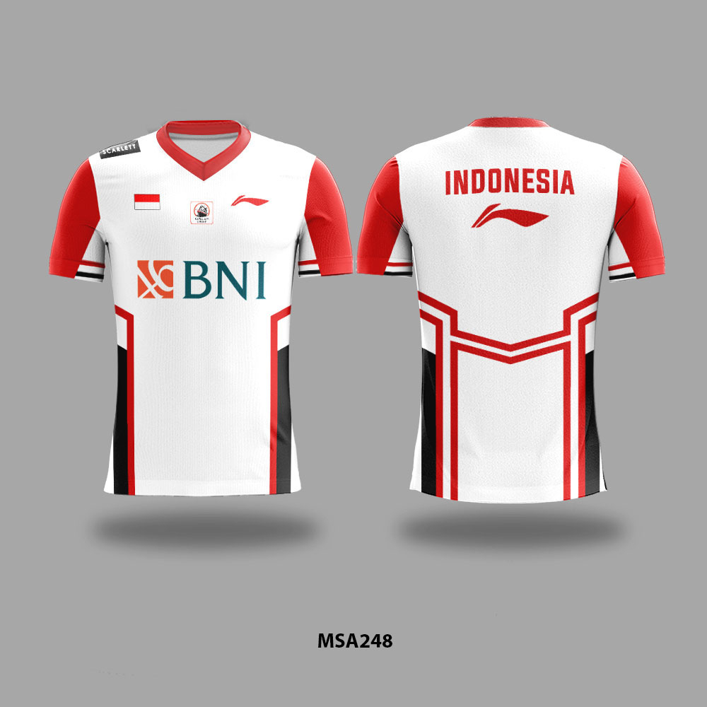 Kaos Jersey Badminton Bulutangkis Custom Design MSA248