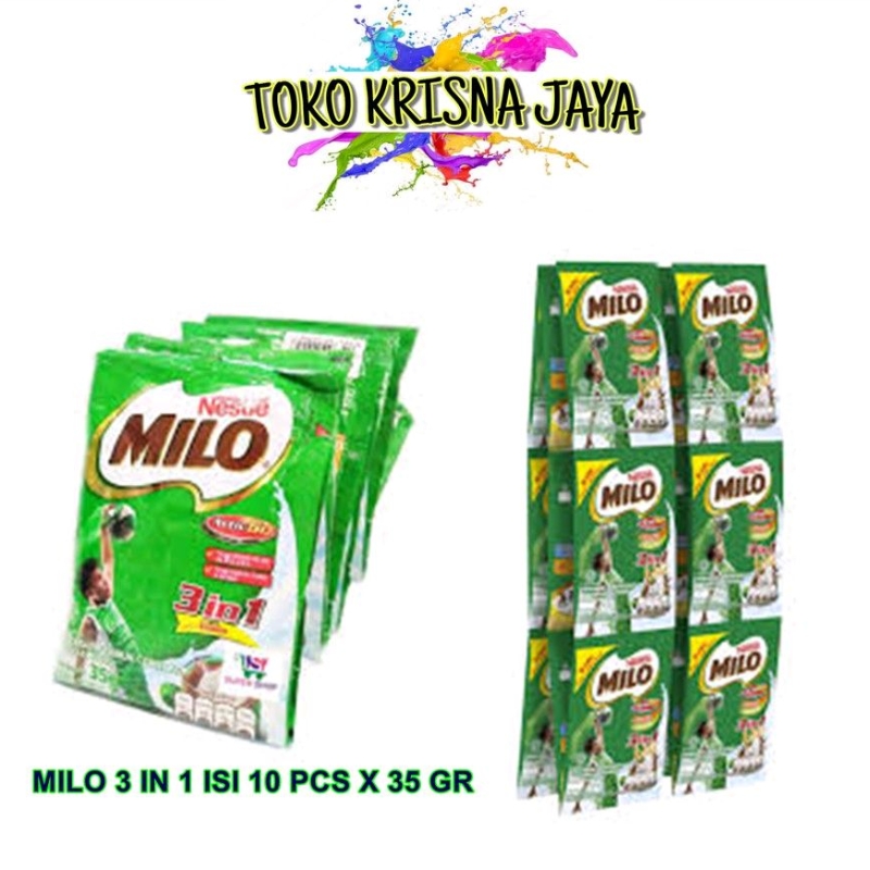 

NESTLE MILO 3 IN 1 SACHET MINUMAN COKELAT NETTO 10 PCS X 35 GR