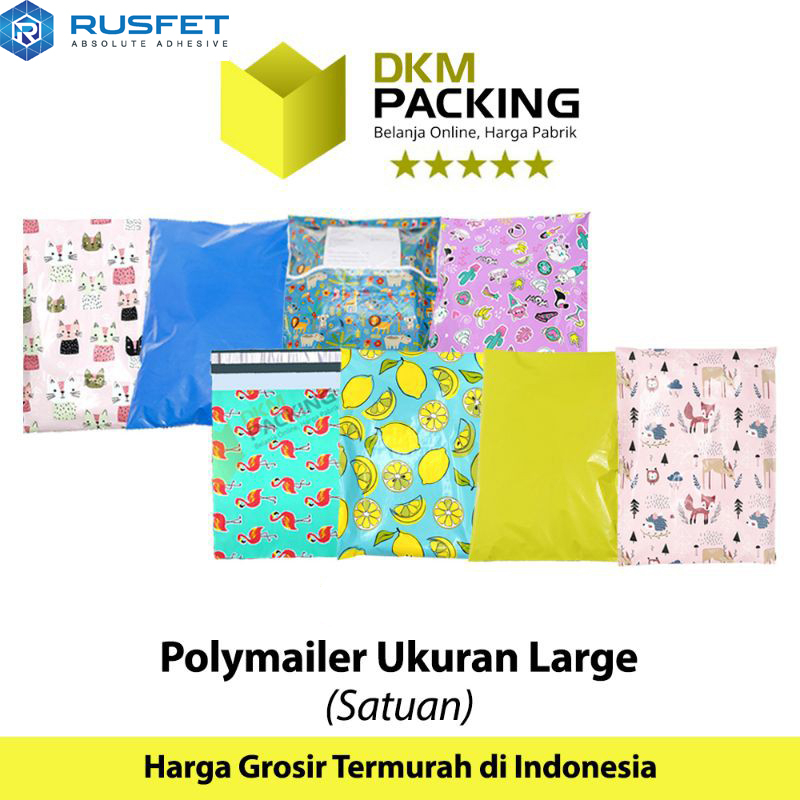 

Amplop Plastik Packing Ukuran Large Besar Polimailer RUSFET Polymailer PREMIUM TERMURAH / SATUAN