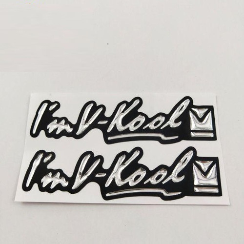 [BISA COD] Stiker Mobil Im V Kool Sticker Im-Vkool Model Timbul Silver