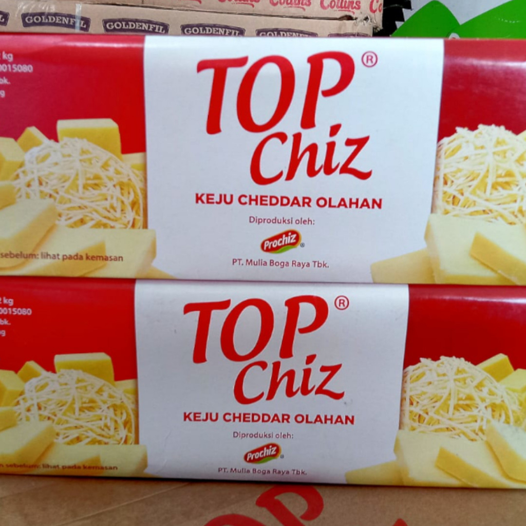 Top Chiz Keju Cheddar Olahan / Cheese / Keju Batangan 2kg