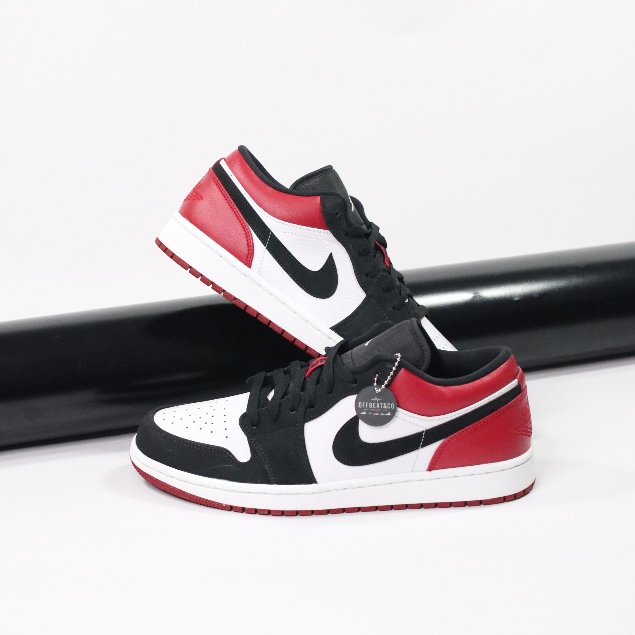 JORDAN 1 LOW BLACK TOE ( 100% Authentic )