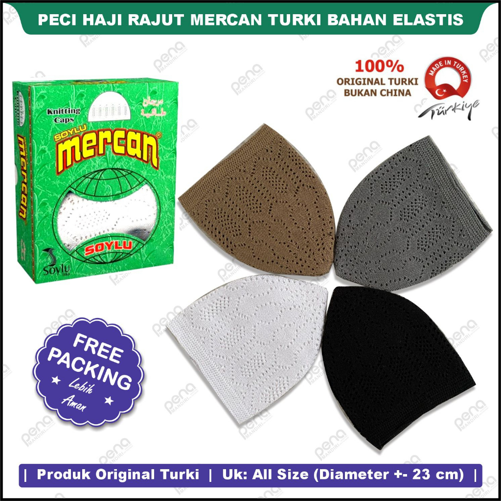 Peci Haji Soylu Triko Mercan Original Turki Pechi Haji Made In Turki